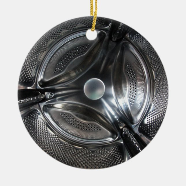 Fisheye Washing Machine Drum inside Ceramic Tree Decoration (Front)
