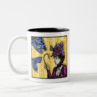 Fishhook - Pop Goth Nightmare Surreal Two-Tone Coffee Mug