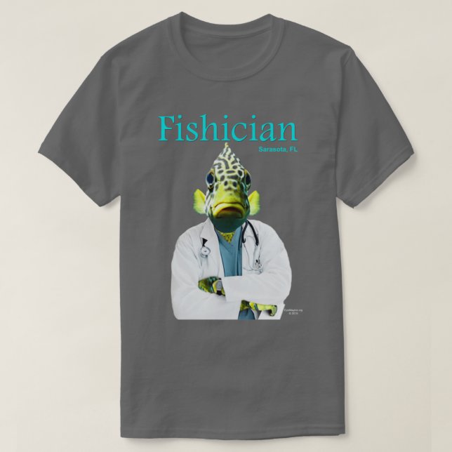 Fishician 3 T-Shirt (Design Front)