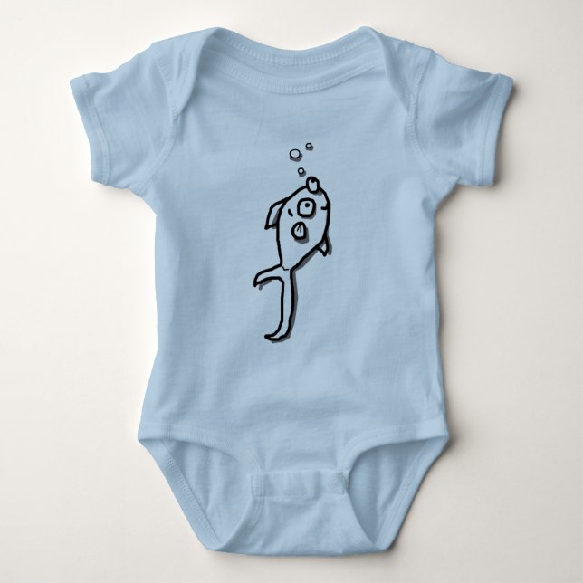 fishie baby baby bodysuit (Front)