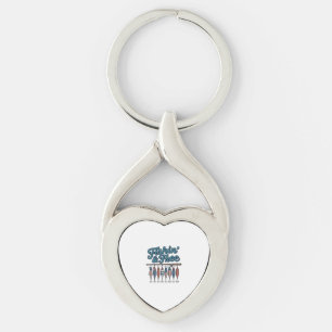Fishin’ & Free Patriotic Fishing Lure Vintage Key Ring
