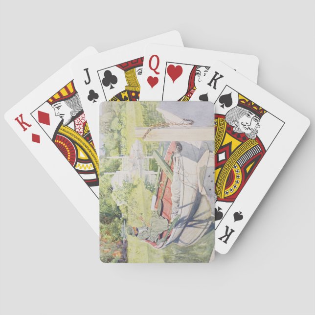 Fishing, 1909 playing cards (Back)