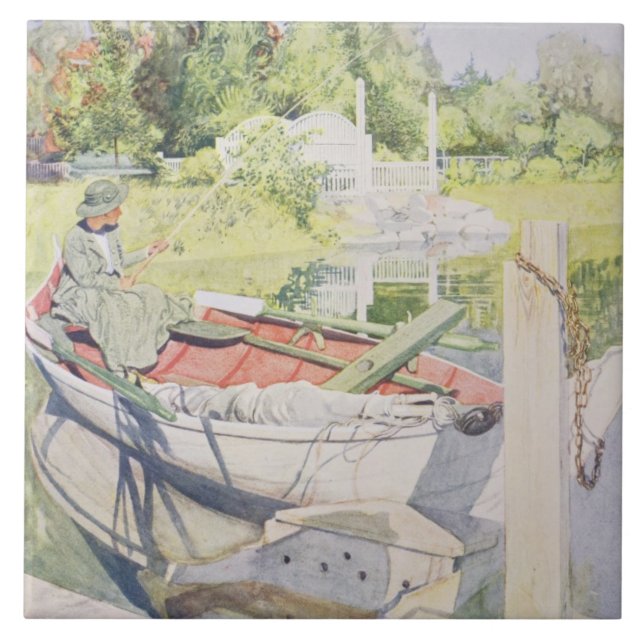 Fishing, 1909 tile (Front)