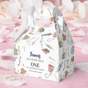 Fishing 1st Birthday   O-Fish-Ally One party Favour Box
