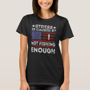 Fishing 4th Of July Usa Flag Bass Fly Fishing T-Shirt