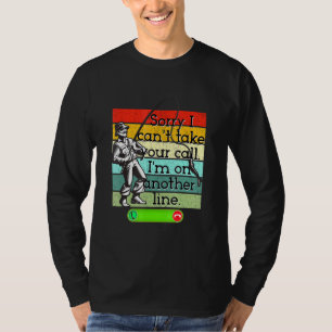 Fishing 5 Another Line Fish Retro Vintage Sunset T-Shirt