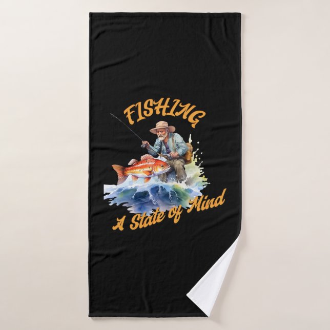 Fishing A State of Mind Bath Towel (Bath Towel)