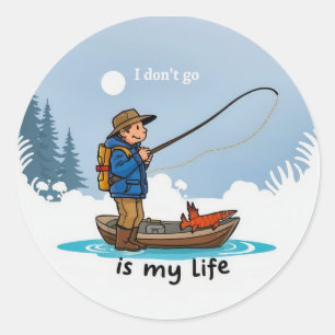 Fishing: A Way of Life Classic Round Sticker