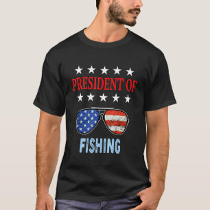 Fishing Accessories Usa Flag Fishing Saying T-Shirt