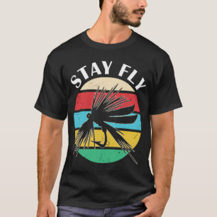 Fishing Adventure Retro Sunset Design T-Shirt