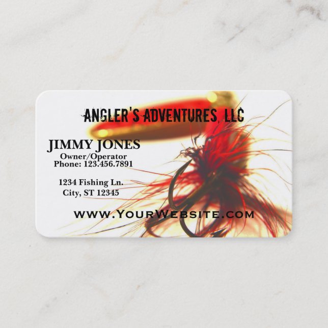 Fishing Adventures Lure Business Card (Front)
