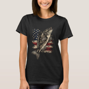 Fishing American Flag B Fish Men Women Fisher Fish T-Shirt