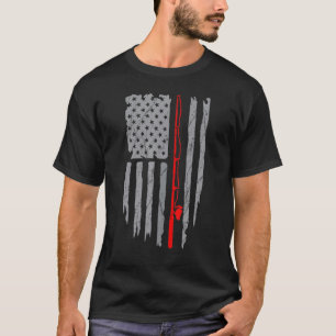 Fishing American Flag T-Shirt