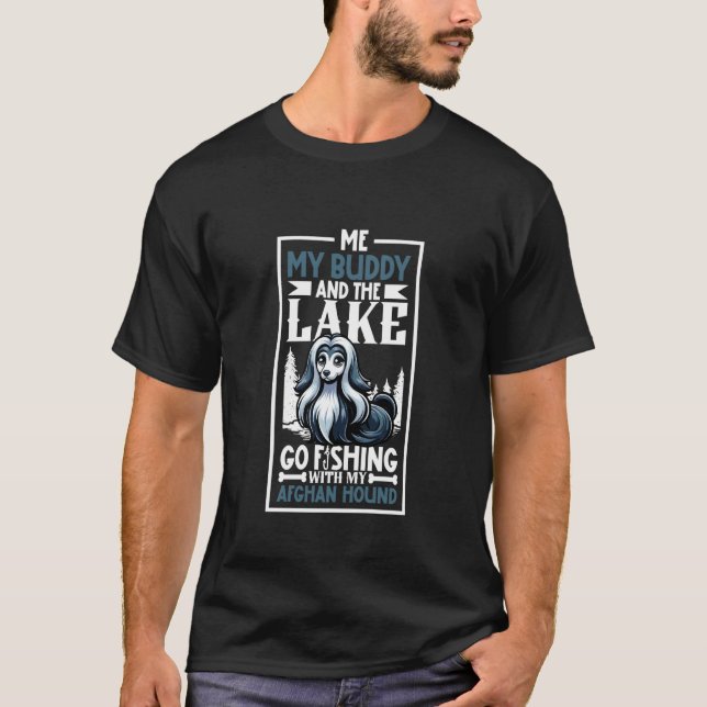 Fishing and Afghan Hound T-Shirt (Front)