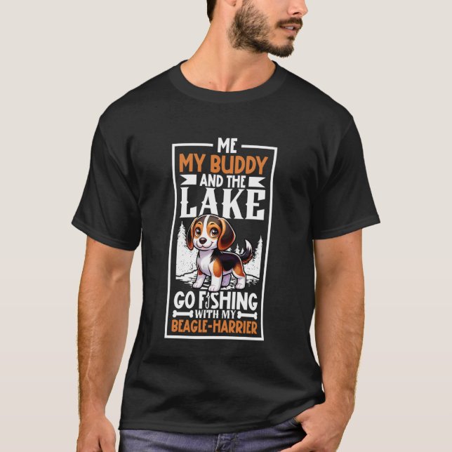 Fishing and Beagle-Harrier T-Shirt (Front)