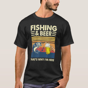 Fishing And Beer Vintage Beer Pyjamas For Men Wome T-Shirt