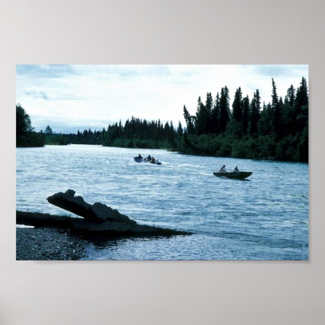 Fishing and Boating on the Kenai River Poster (Front)