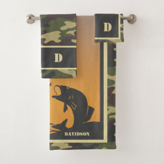 Fishing and Camo Bath Towel Set