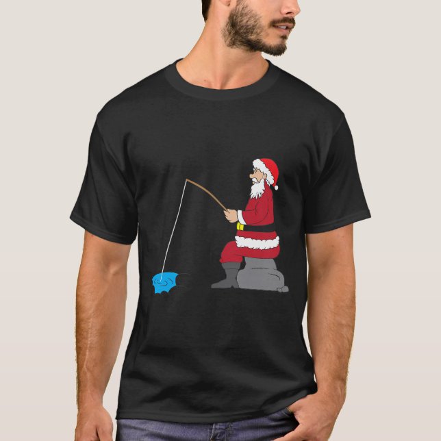 Fishing and Christmas T-Shirt (Front)