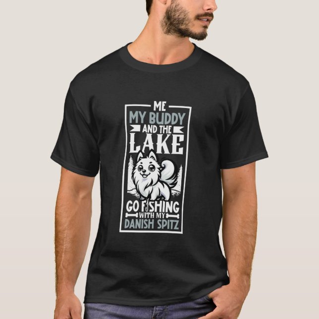 Fishing and Danish Spitz T-Shirt (Front)