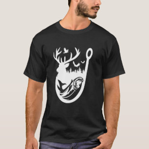 Fishing And Deer Hunting Outdoor Enthusiast Huntin T-Shirt