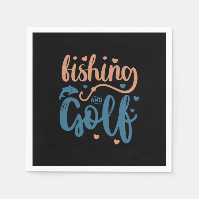 Fishing And Golf Napkin (Front)
