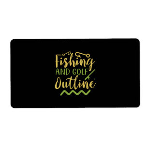Fishing And Golf Outline