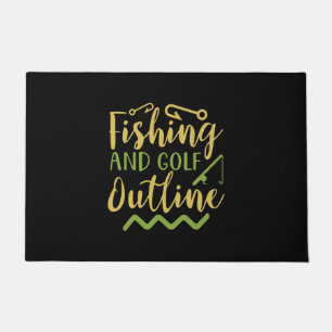 Fishing And Golf Outline Doormat