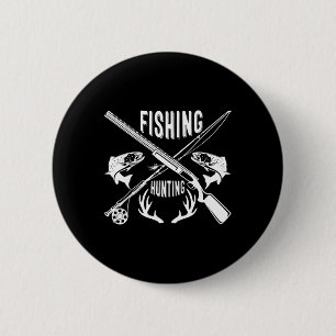 Fishing And Hunting Funny Father's Day Gift 6 Cm Round Badge