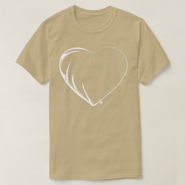 Fishing and hunting heart T-Shirt (Design Front)