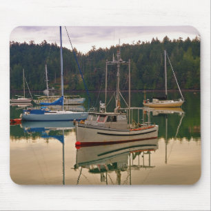 Fishing and Sail Boats - Mousepad