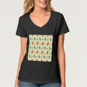 Fishing And Starfish Seamless Vector Pattern T-Shirt