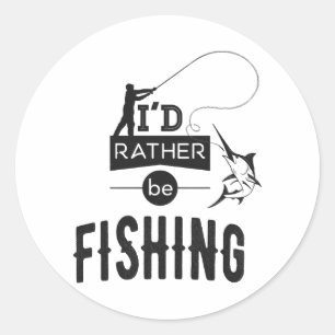 Fishing Angler Fishing Humour Funny Saying Classic Round Sticker