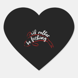 Fishing anglers angling fish heart sticker