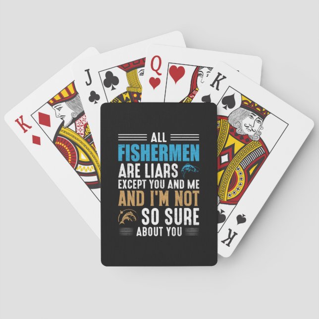 Fishing Art All Fisherman Playing Cards (Back)