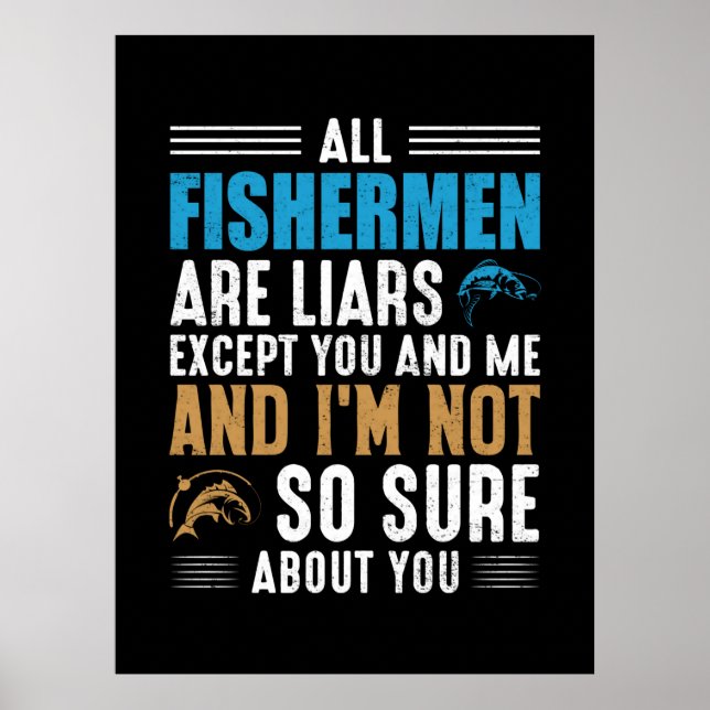 Fishing Art All Fisherman Poster (Front)