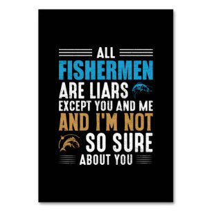 Fishing Art All Fisherman Table Number