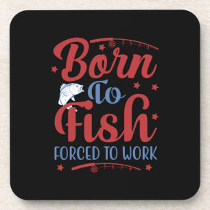 Fishing Art Born To Fish Coaster