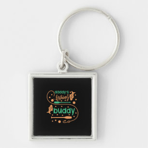 Fishing Art Daddy Fisher Friends Key Ring
