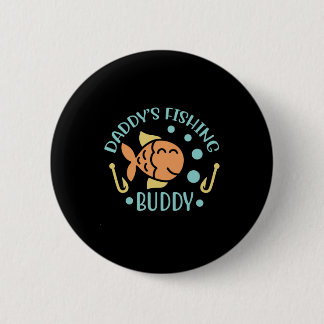Fishing Art Daddy Fishing Friends 6 Cm Round Badge