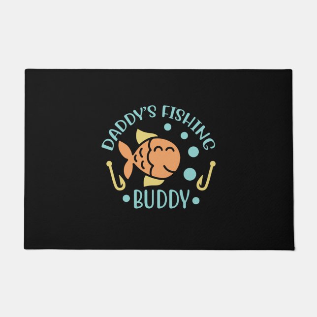 Fishing Art Daddy Fishing Friends Doormat (Front)