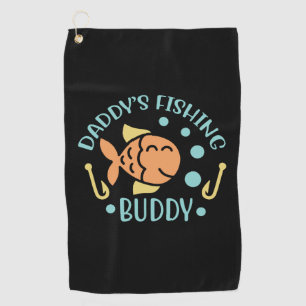Fishing Art Daddy Fishing Friends Golf Towel