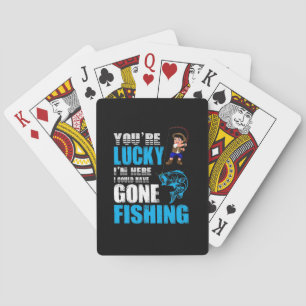 Fishing Art I Could Have Gone Fishing Playing Cards