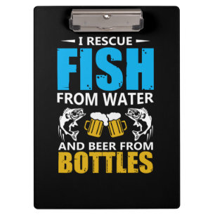 Fishing Art I Rescue Fish From Water Clipboard