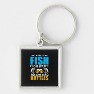 Fishing Art I Rescue Fish From Water Key Ring