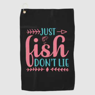 Fishing Art Just Fish Golf Towel