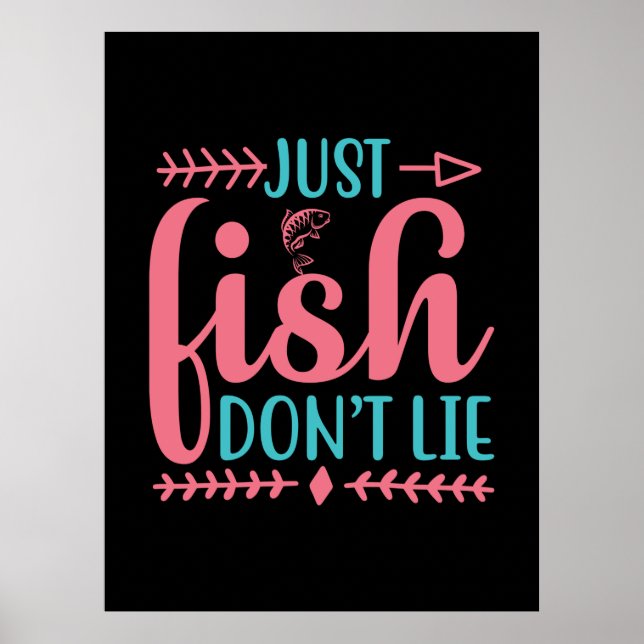 Fishing Art Just Fish Poster (Front)
