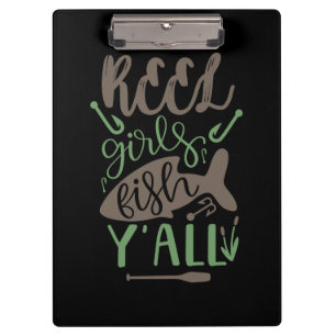 Fishing Art Real Girls Fish Yall Clipboard