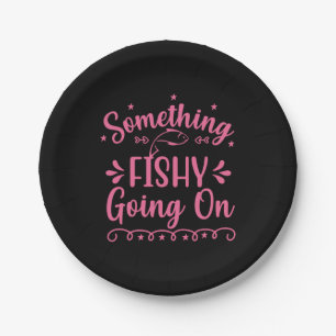 Fishing Art Something Fish Going On Paper Plate