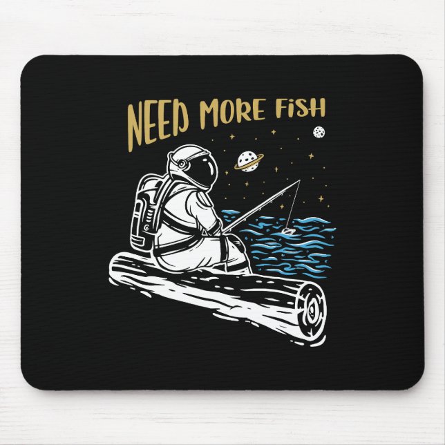 Fishing Astronaut Mouse Pad (Front)